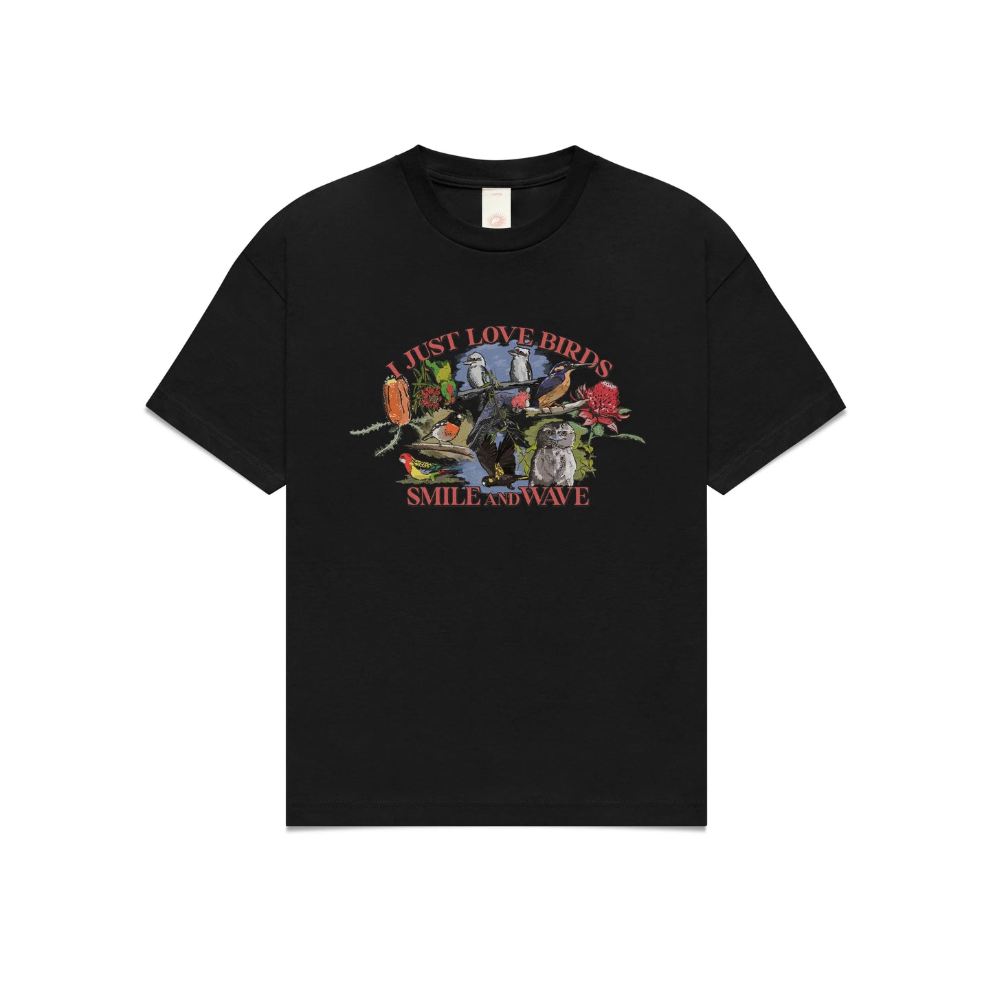 I JUST LOVE BIRDS T-SHIRT - BLACK