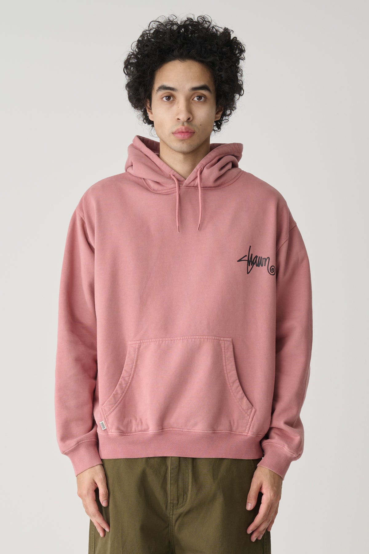 THIS THING DOT PULLOVER HOOD - WASHED ROSE