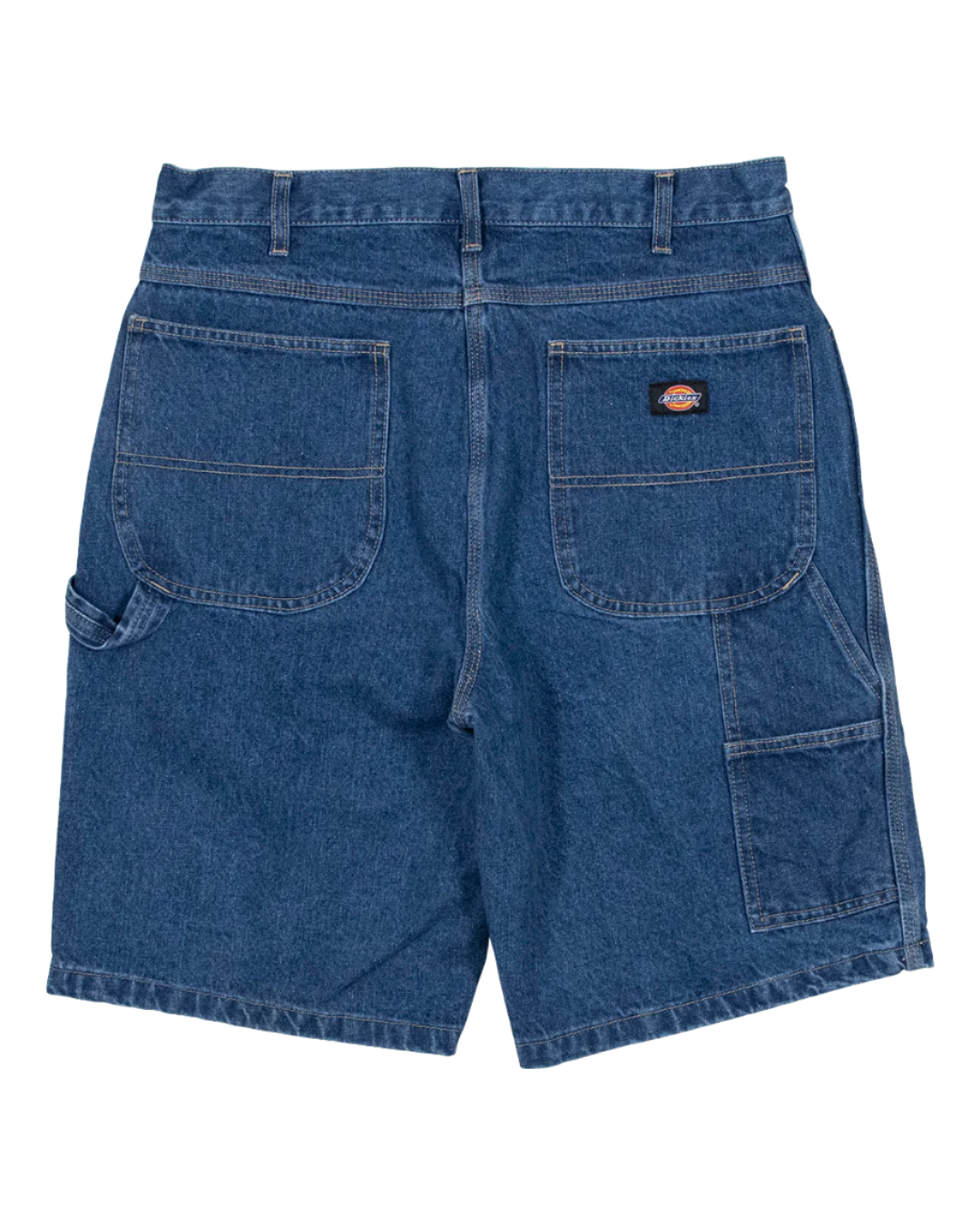11'' RELAXED FIT DENIM CARPENTER SHORTS - STONE WASHED INDIGO