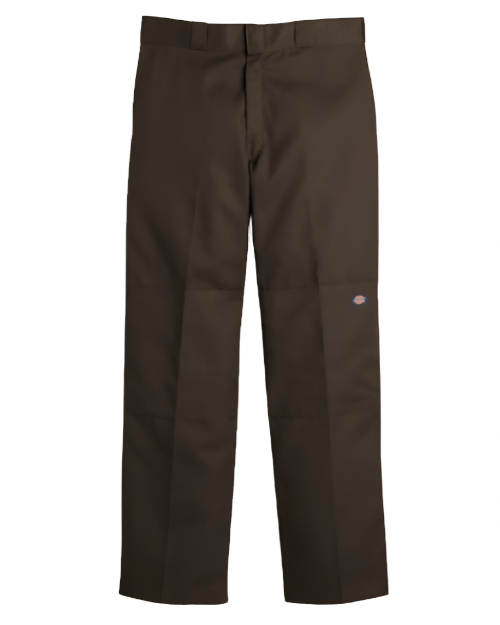 LOOSE FIT DOUBLE KNEE WORK PANT - DARK BROWN