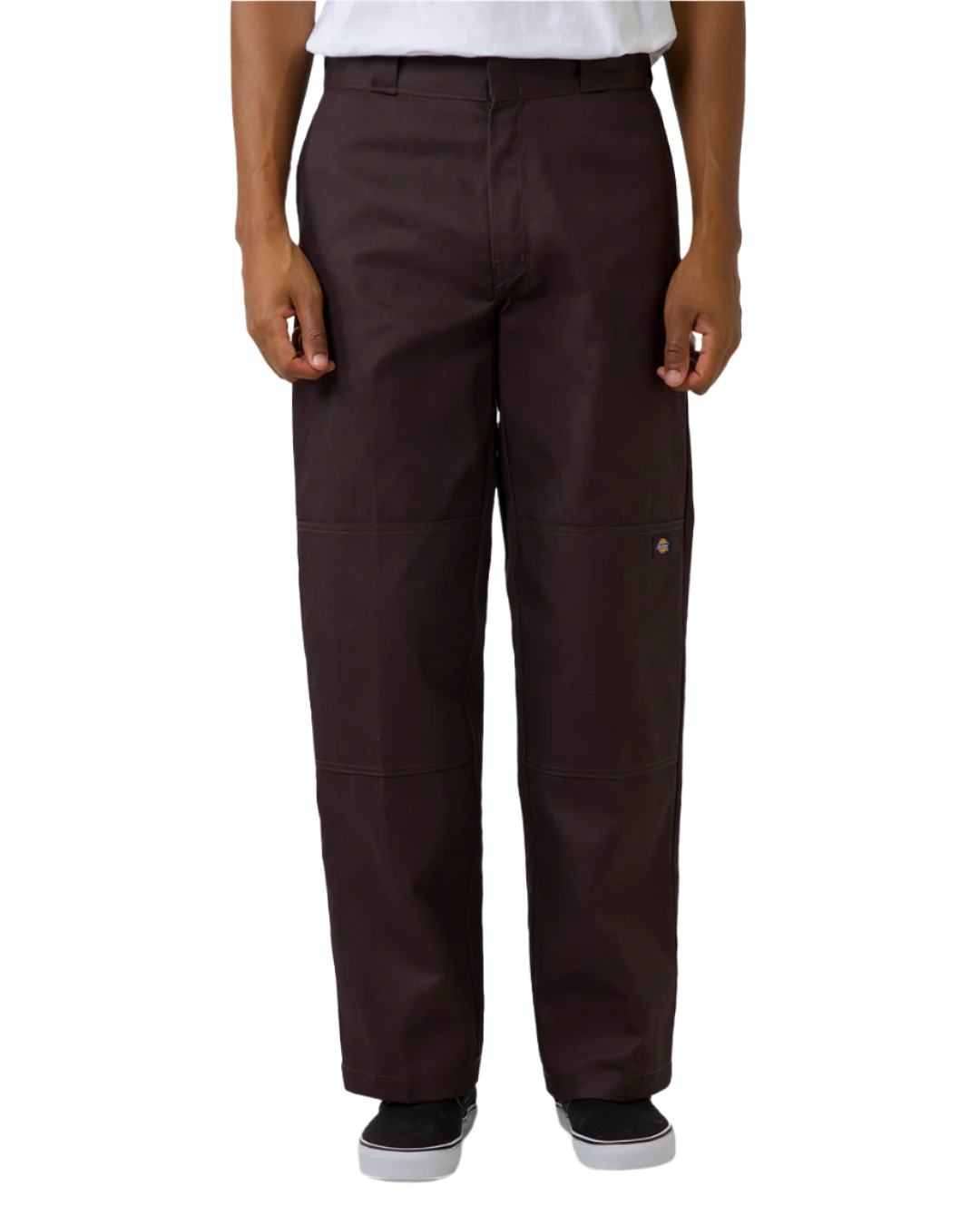 LOOSE FIT DOUBLE KNEE WORK PANT - DARK BROWN