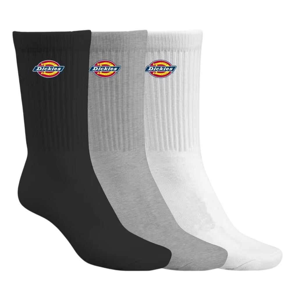 ROCKWOOD 3 PACK CREW SOCKS - BLACK / WHITE / GREY