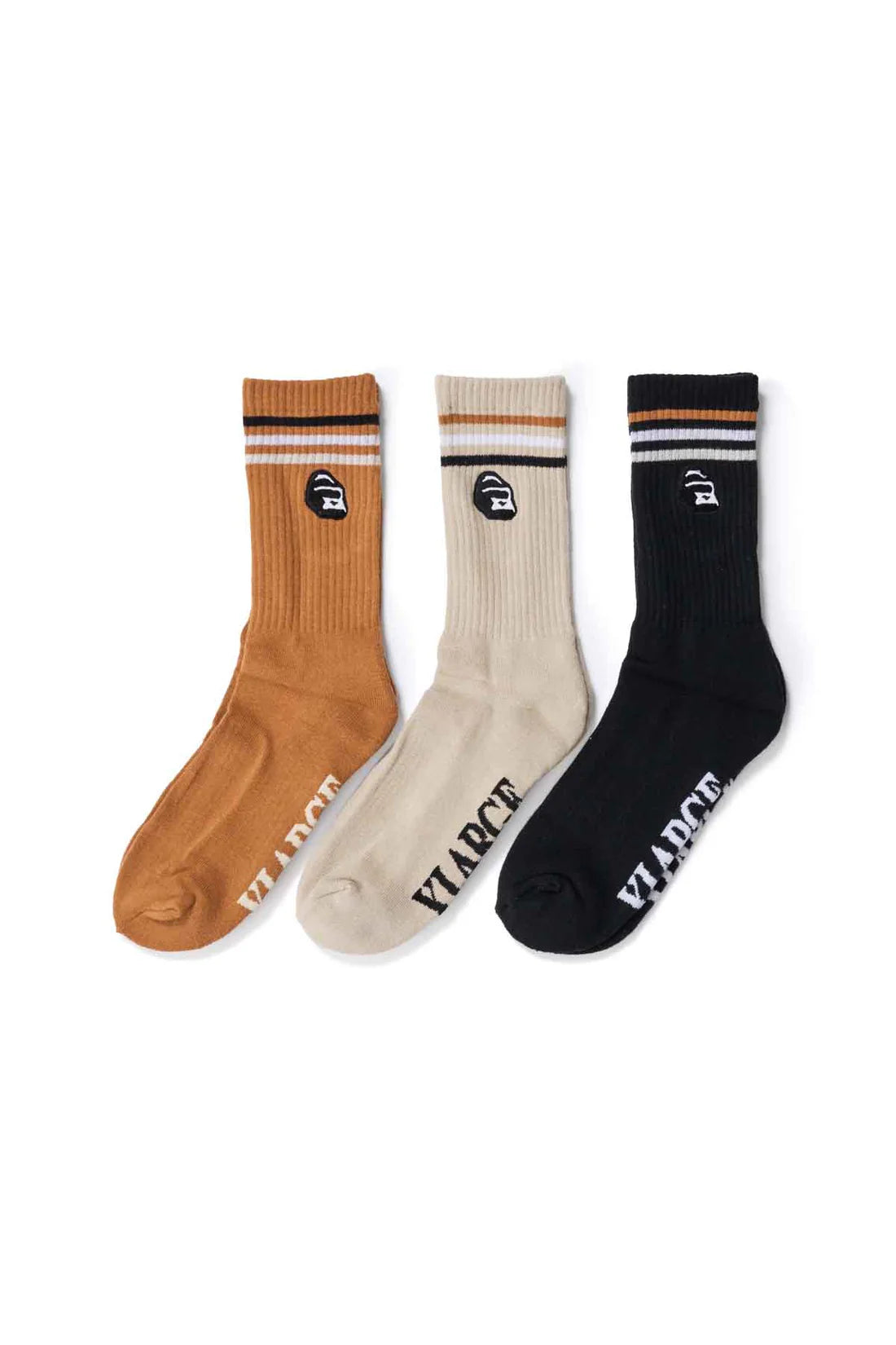 RAIL STRIPE SOCKS 3PACK - MULTI