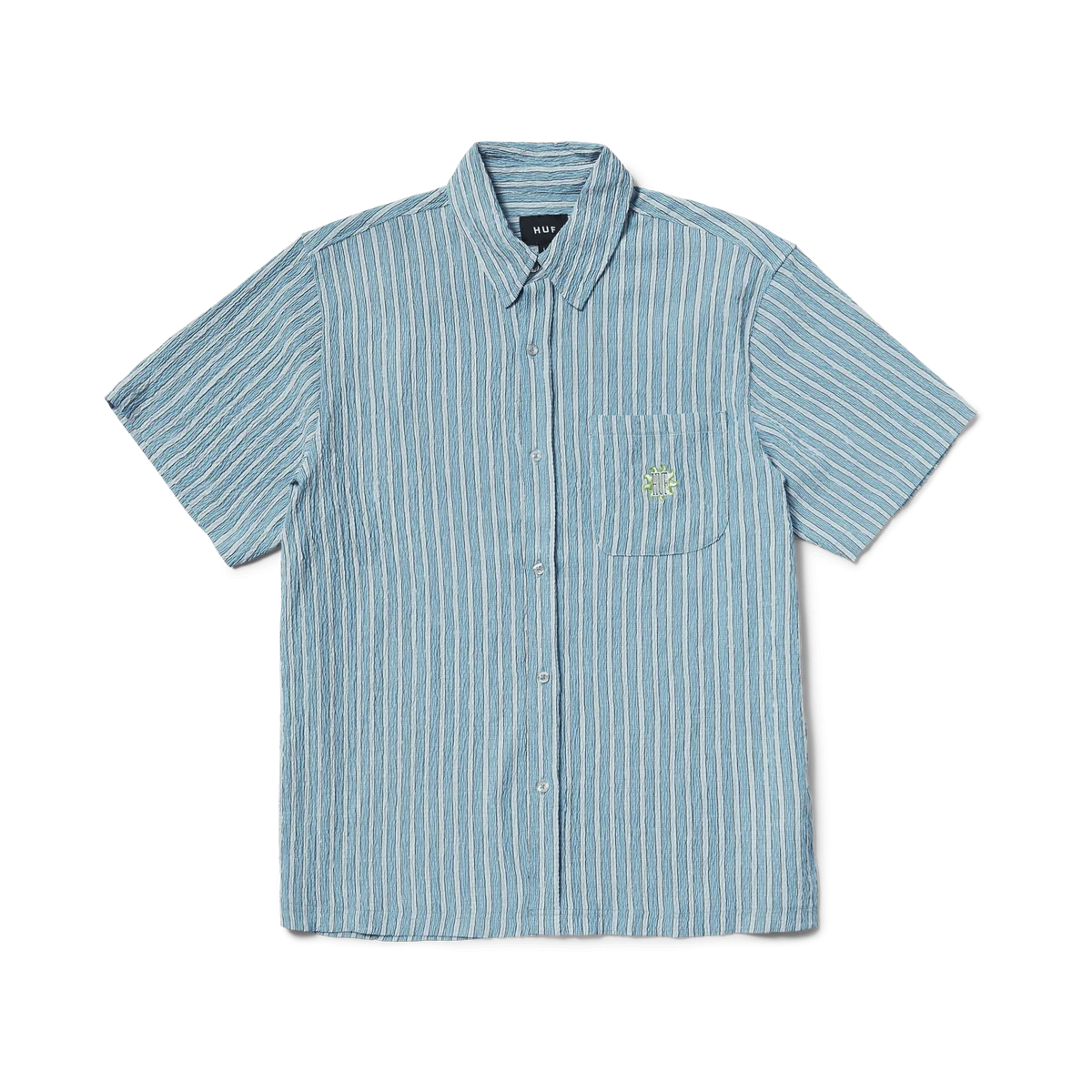 APOLLO S/S STRIPED SHIRT - POOL BLUE