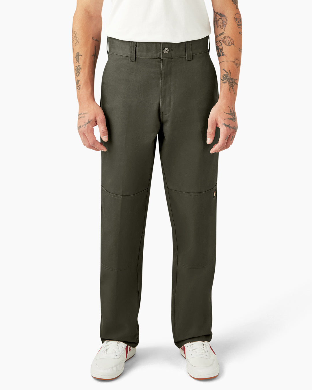 DICKIES X SPITFIRE DOUBLE KNEE PANT - OLIVE GREEN