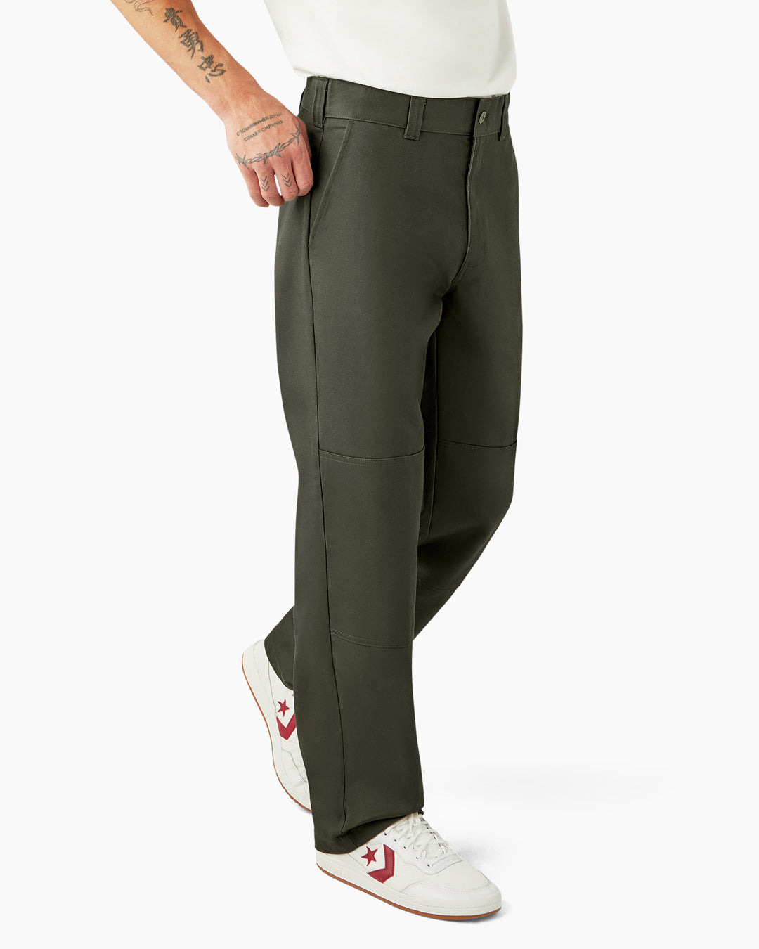 DICKIES X SPITFIRE DOUBLE KNEE PANT - OLIVE GREEN