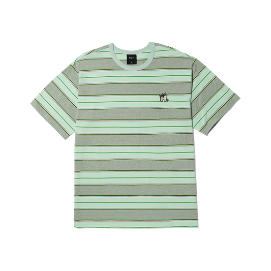 VERNON RELAXED KNIT T-SHIRT - SMOKE MINT