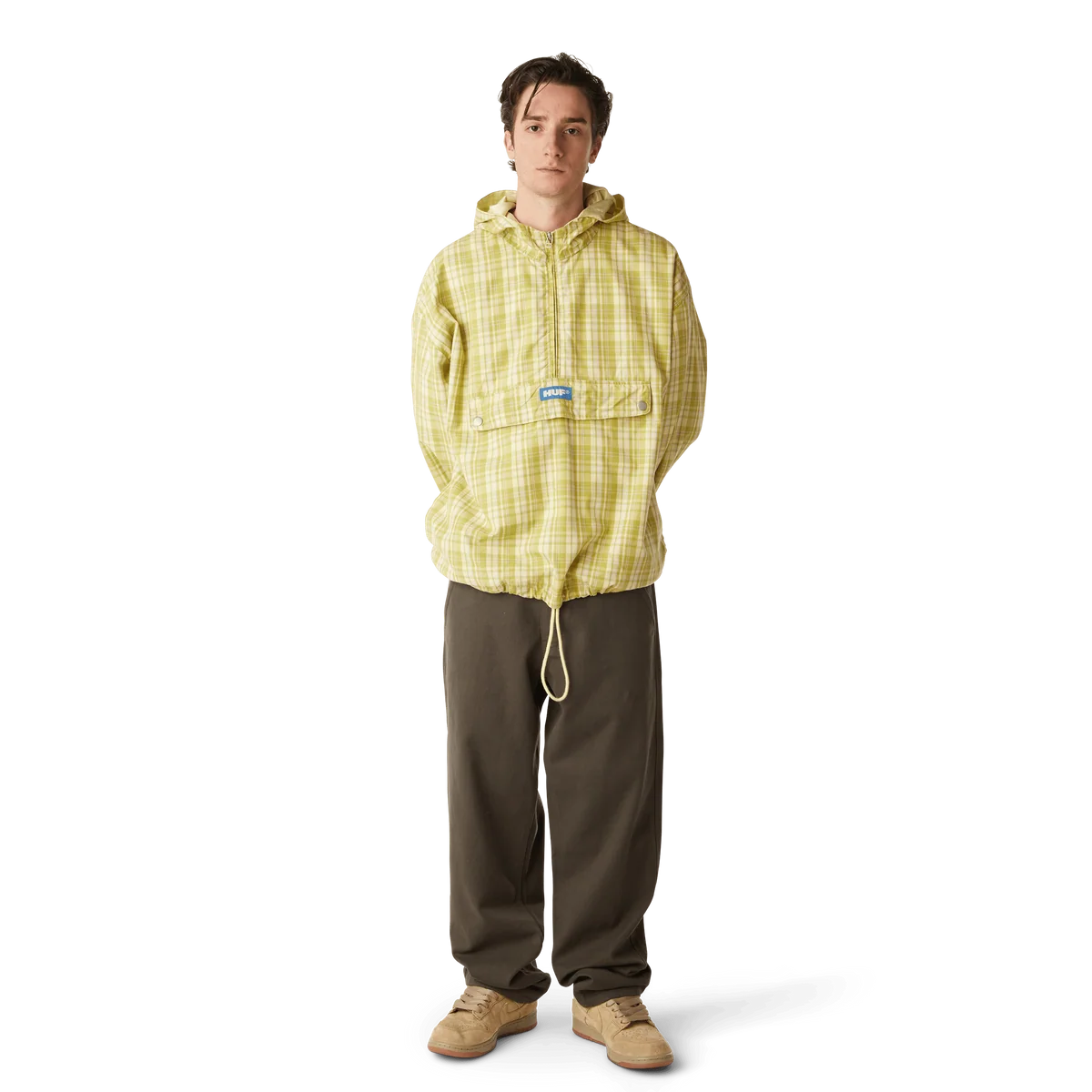 RIVINGTON PLAID ANORAK - TARRAGON