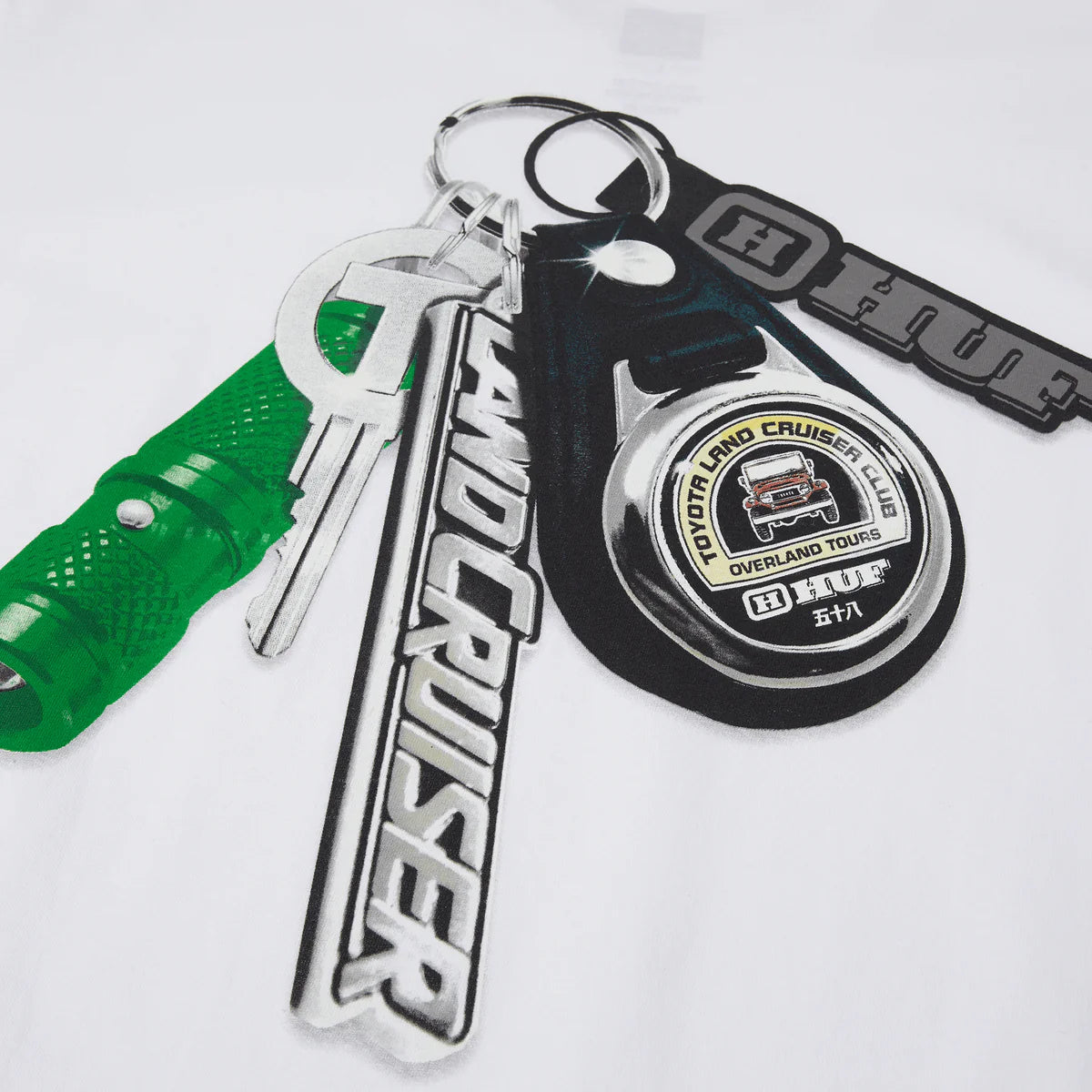 HUF X TOYOTA SHINE KEYCHAIN T-SHIRT - WHITE