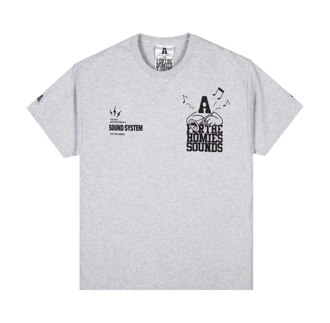 SOUND SYSTEM T-SHIRT - ATHLETIC GREY