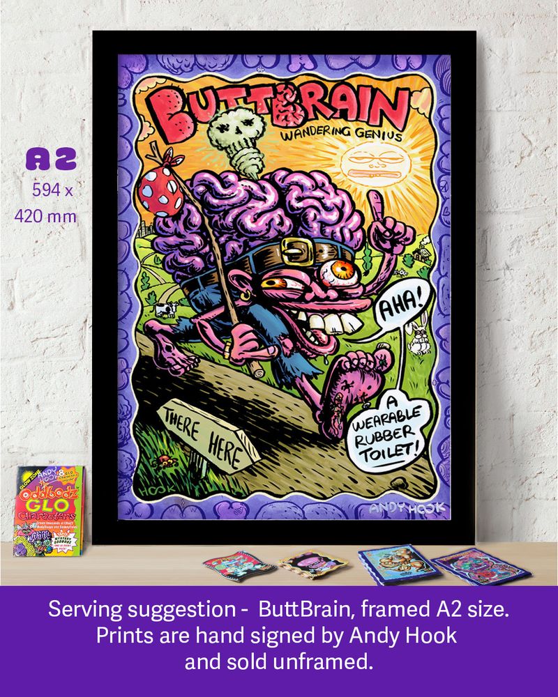 BUTTBRAIN - WANDERING GENIUS LIMITED PRINT