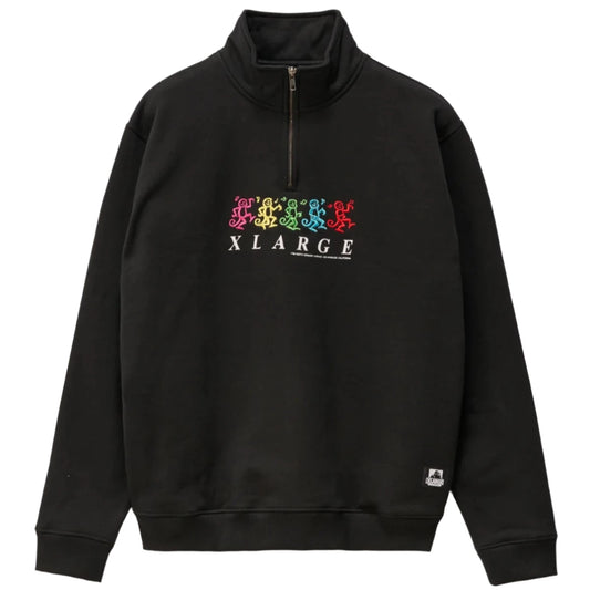 FUNKY 1/4 ZIP CREW - BLACK