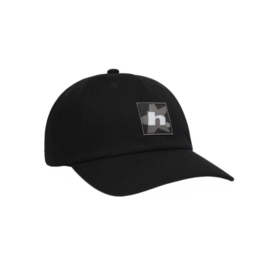 STAR BOX LOGO 6 PANEL CV HAT - BLACK