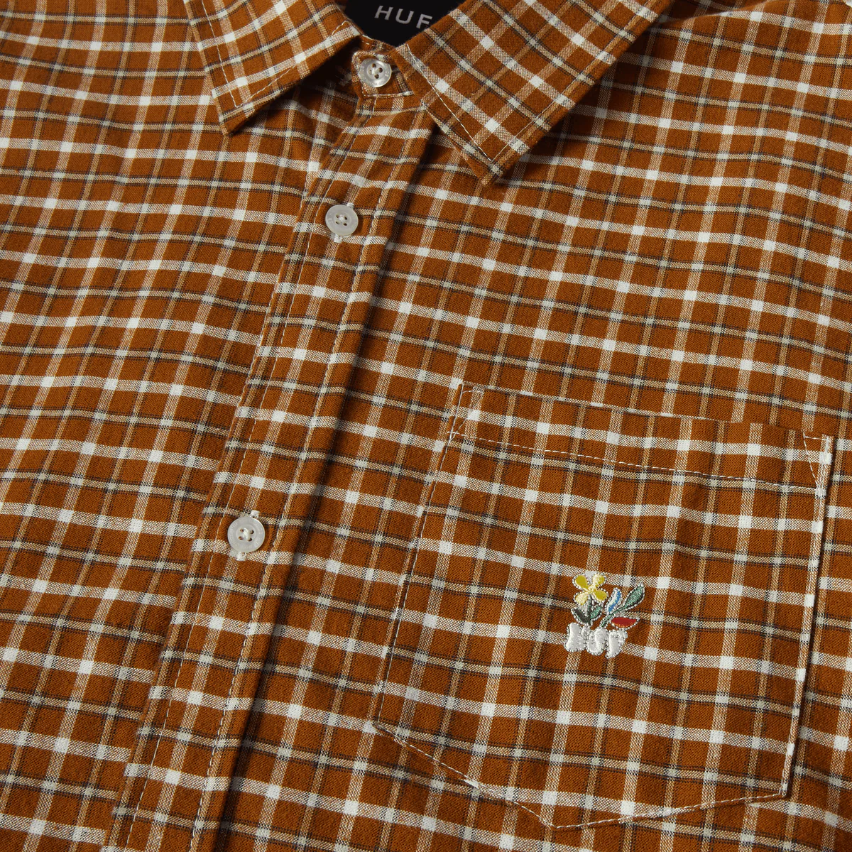 ECHO OXFORD PLAID LS SHIRT - RUSSET