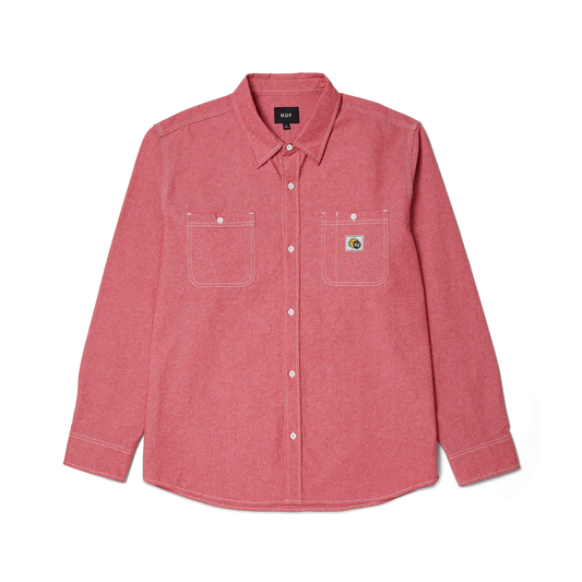 TOTAL ECLIPSE CHAMBRAY SHIRT - RED