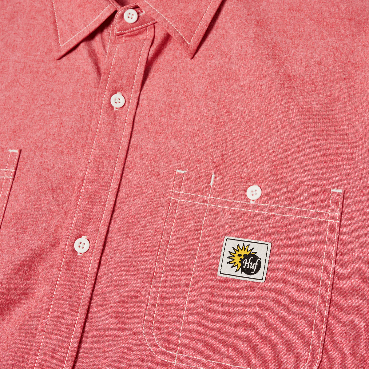 TOTAL ECLIPSE CHAMBRAY SHIRT - RED