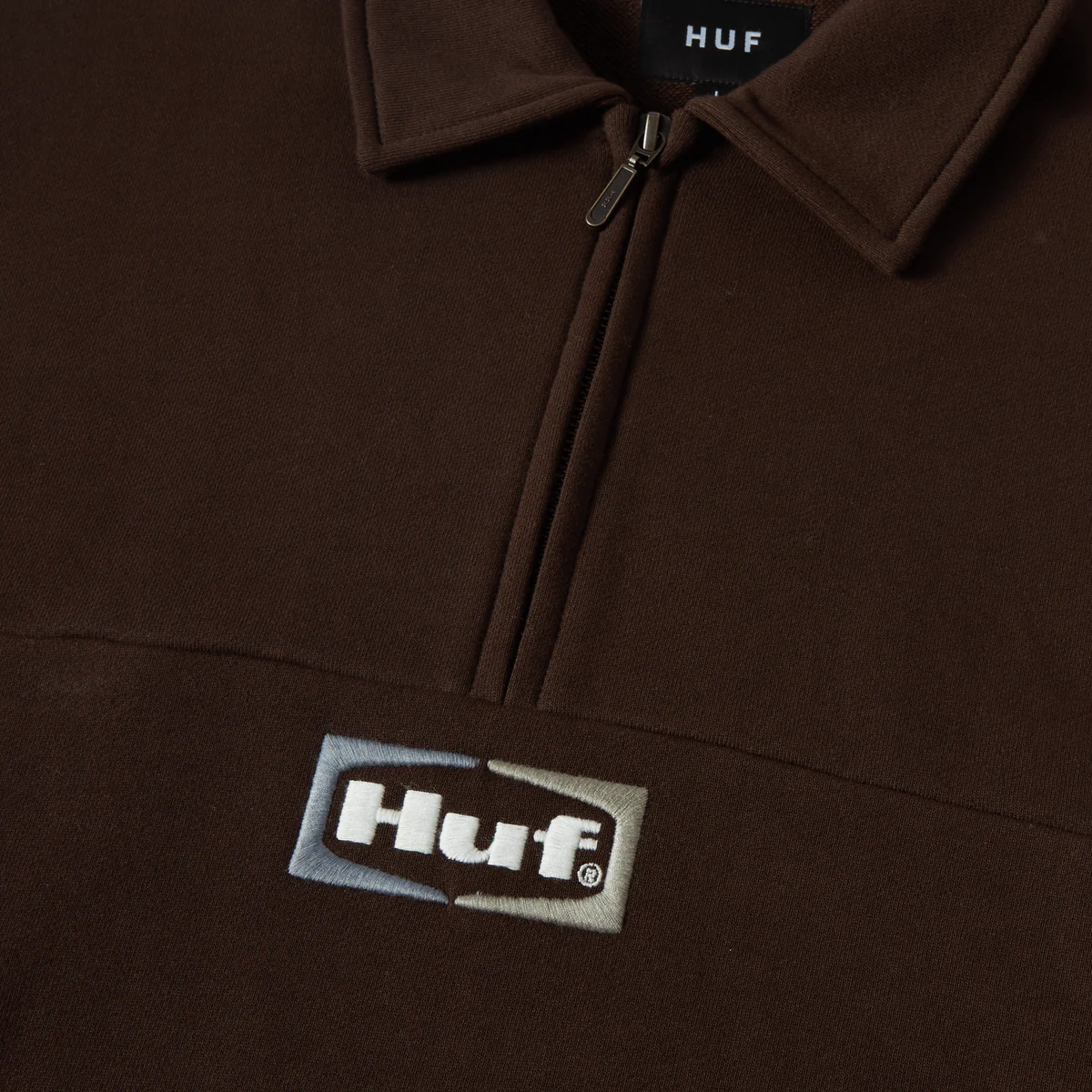 SLATE QUARTER ZIP FLEECE - ESPRESSO