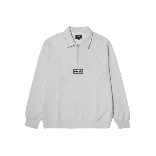 SLATE QUARTER ZIP FLEECE - HEATHER GREY