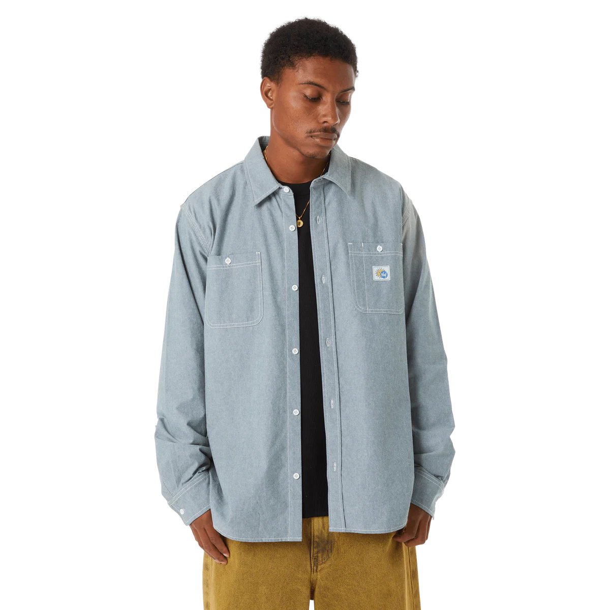TOTAL ECLIPSE CHAMBRAY SHIRT - LIGHT BLUE