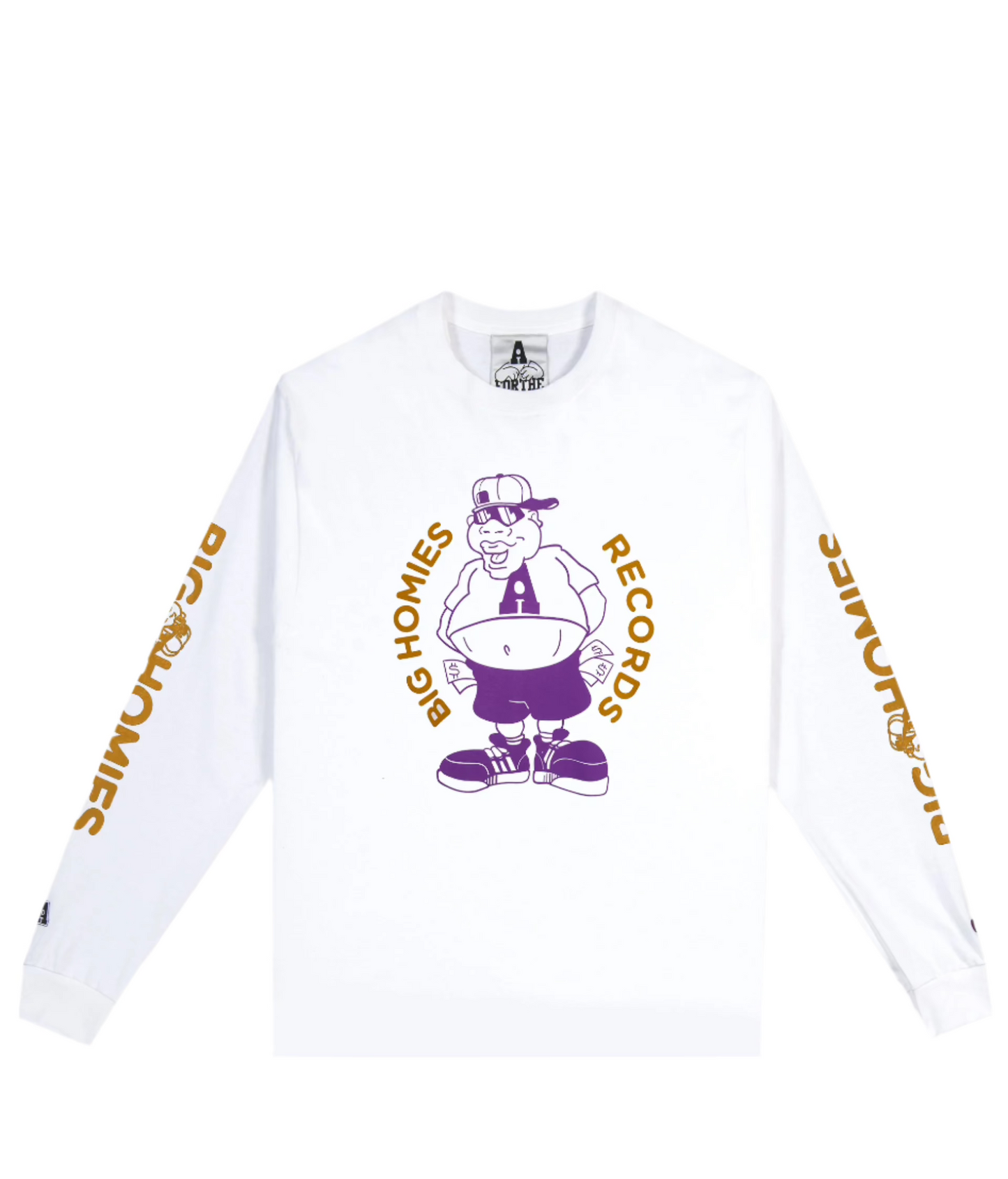 BIG HOMIES RECORDS LS T-SHIRT - WHITE