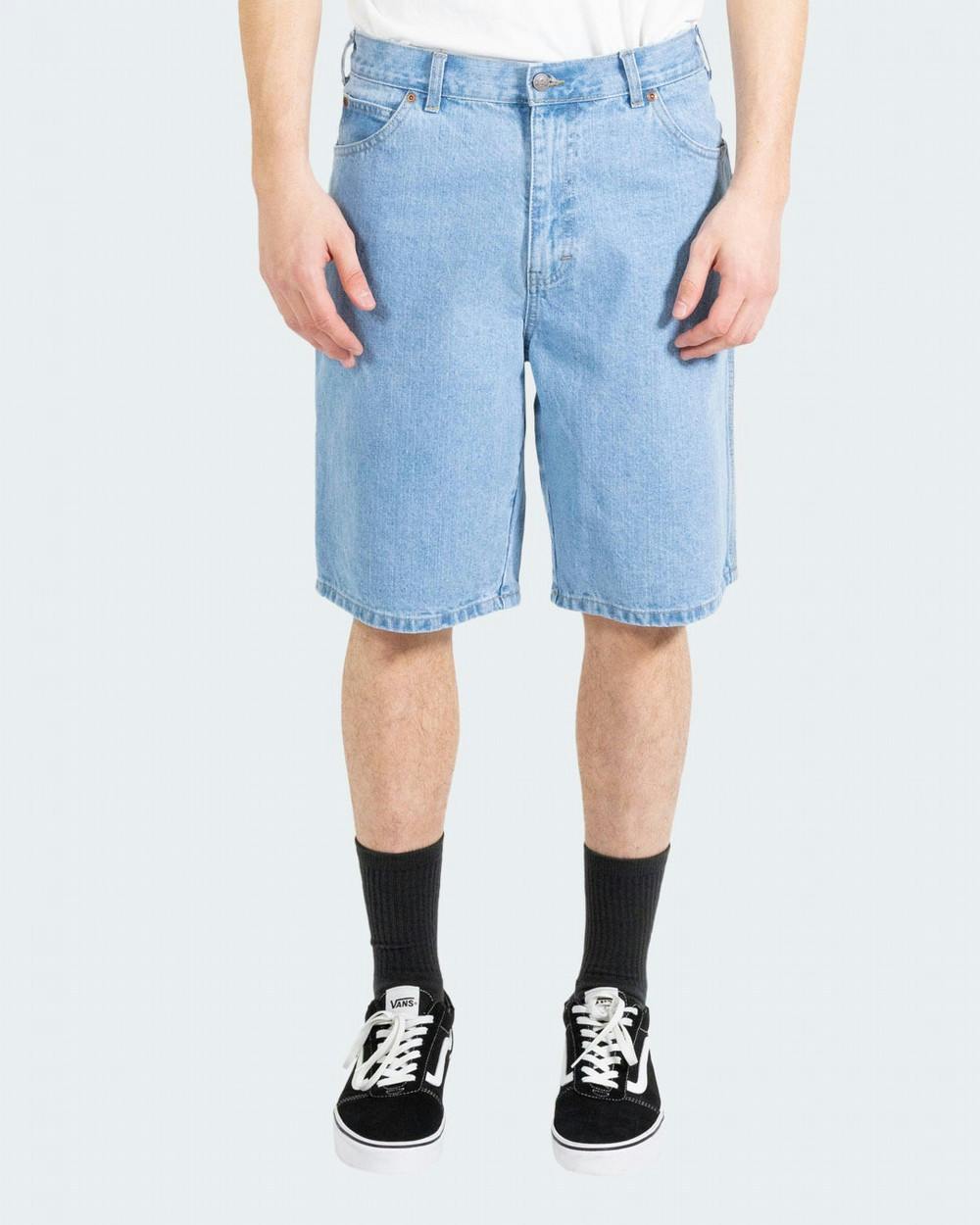 11'' RELAXED FIT DENIM CARPENTER SHORTS - LIGHT INIDGO